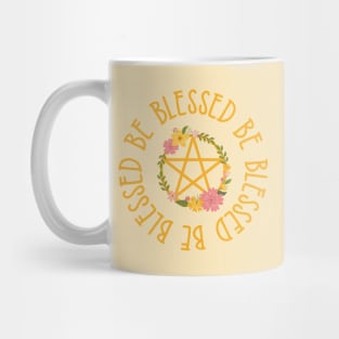 Midsummer Floral Pentacle Design Cheeky Witch® Mug